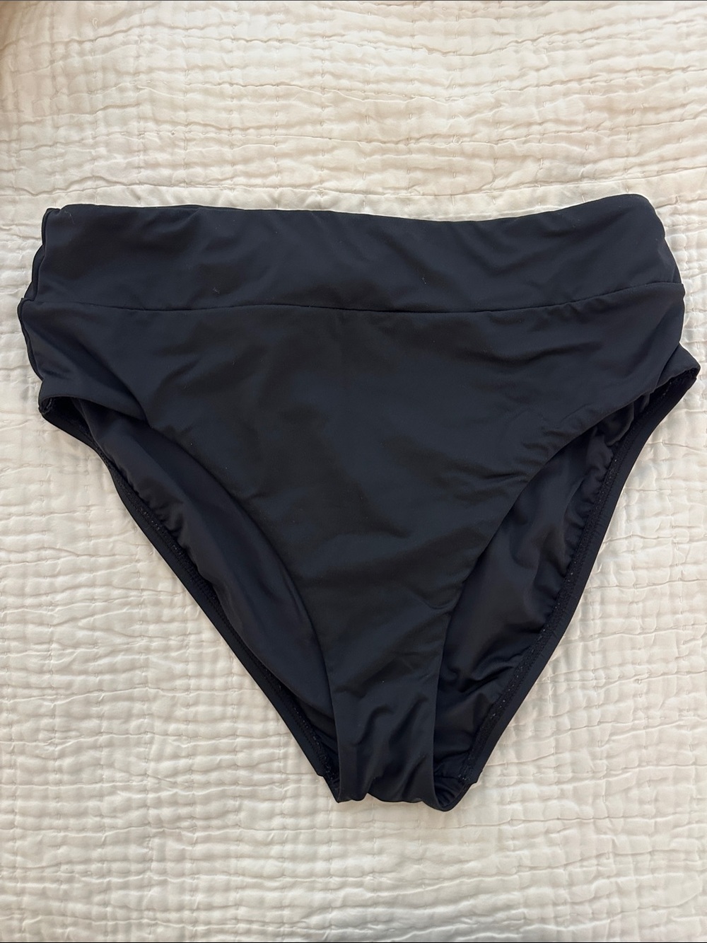 La Blanca Black High-Waist Bikini Bottom sz 8